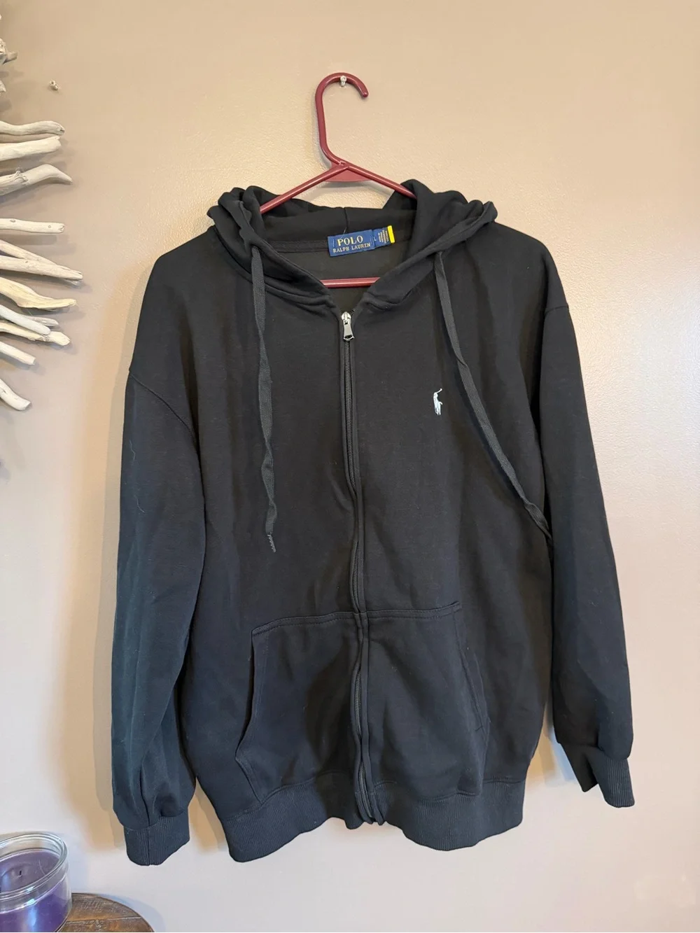 Polo Ralph Lauren Zip Up Sweatshirt in Black